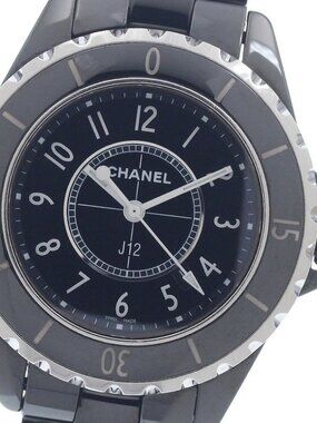 CHANEL J12 H0682 Black Ceramic 33MM Date Black Dial Quartz Ladies Watch_962204